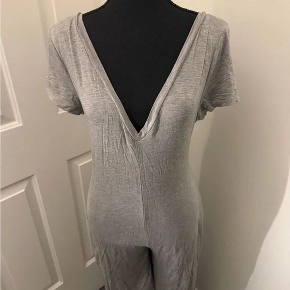 Fashion Nova Heather Gray Jumpsuit - Picture 2 of 4